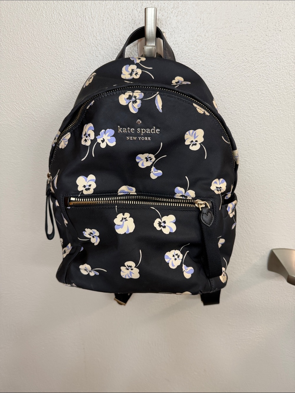 kate spade Black Floral Pansy Mini Backpack